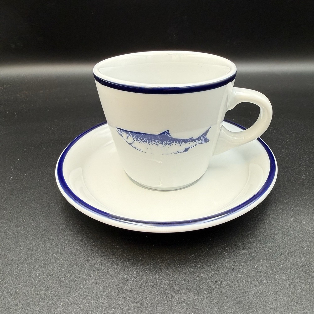 (1) Fish Cup And (1) Saucer by Ten Strawberry Street Poland